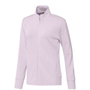 Adidas Ladies Textured Full-Zip Jacket - Pink nwt full zip golf